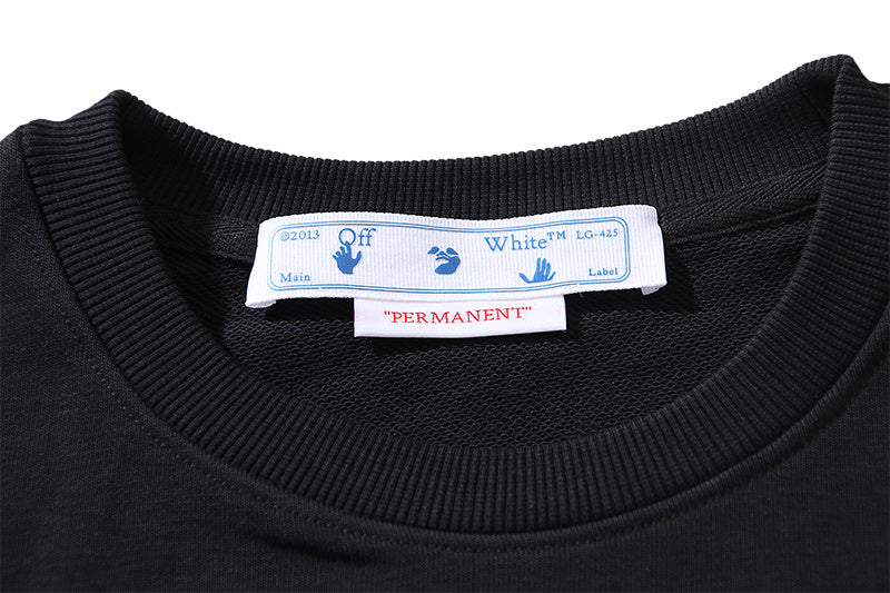 Buzo s/capucha Off White Negro
