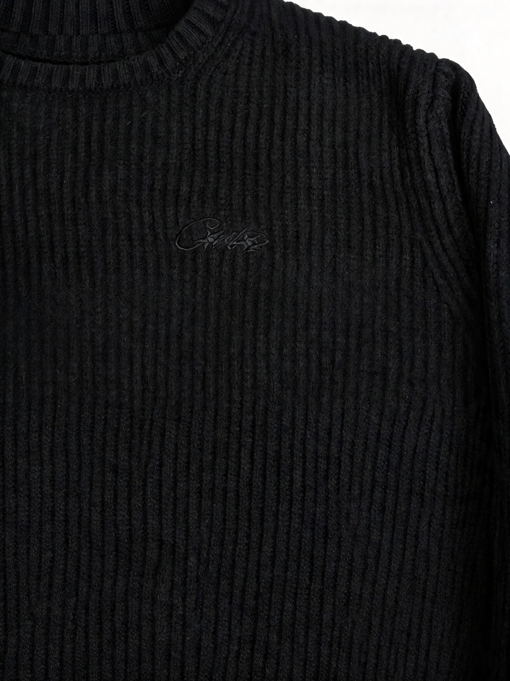 Corteiz Ribbed Sweater Negro